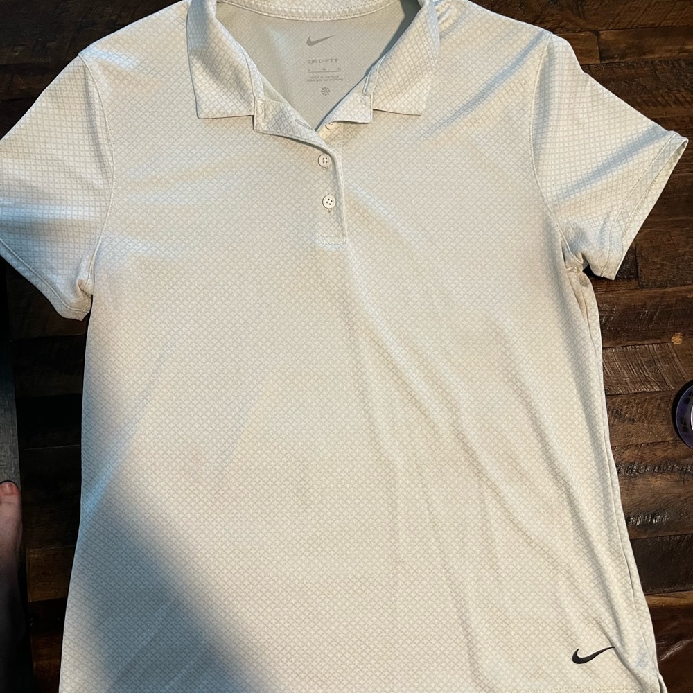 Nike Women's Cream Button Down Shirt